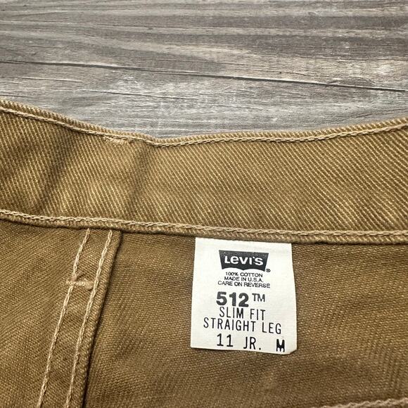 Vintage 90’s Levis 512 Tan 30x32 Juniors 11 Slim Fit Straight Leg Jeans USA EUC - Picture 4 of 13